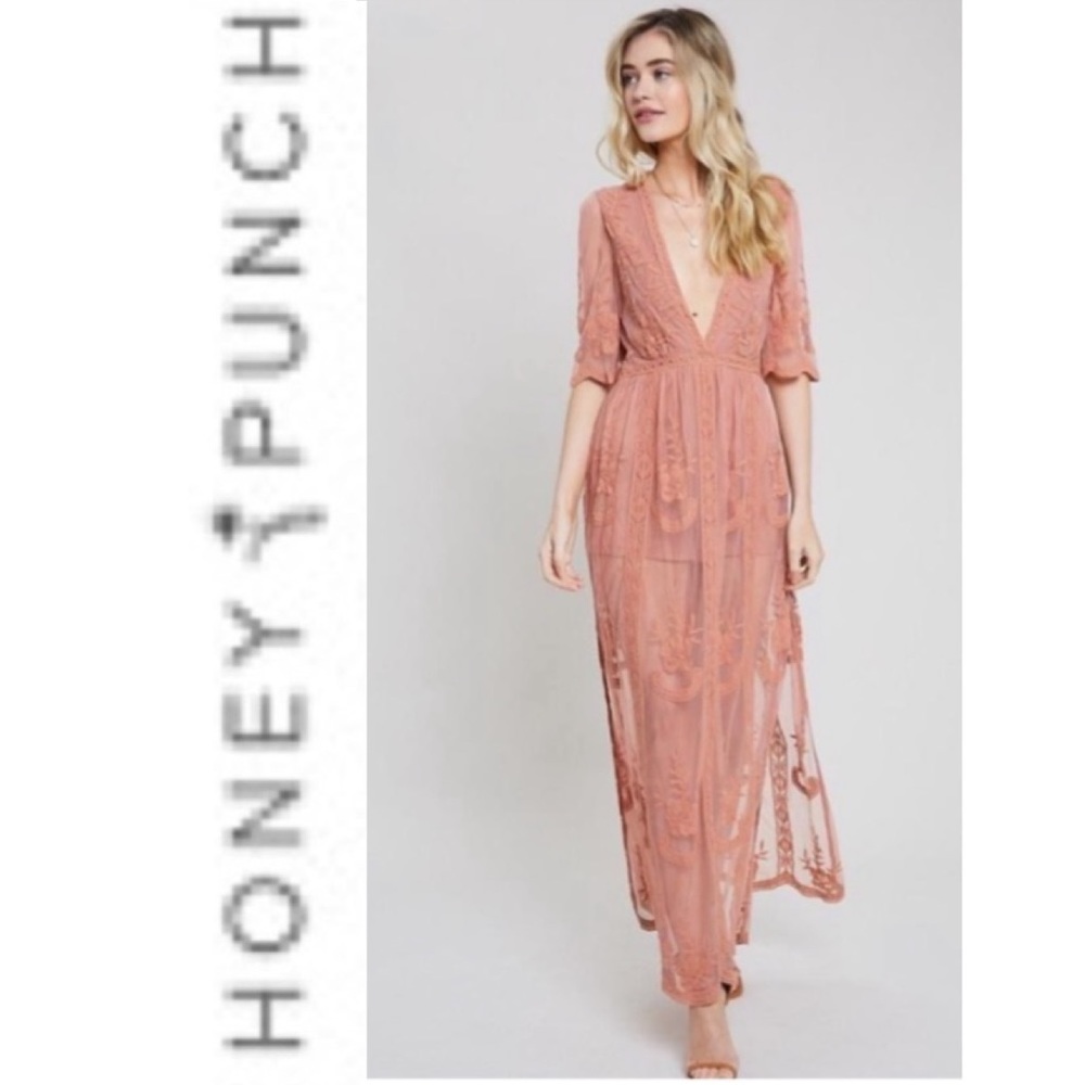 Romantic Rose Maxi Dress Romper Floral Lace Overlay Moody Romance Vibes Size M